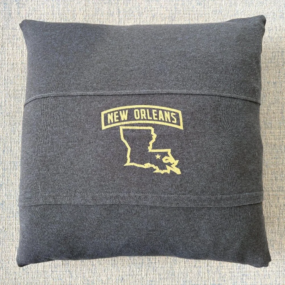 New Orleans Saints NFL Handmade reworked t-shirt 16x16 throw Pillow Cover
